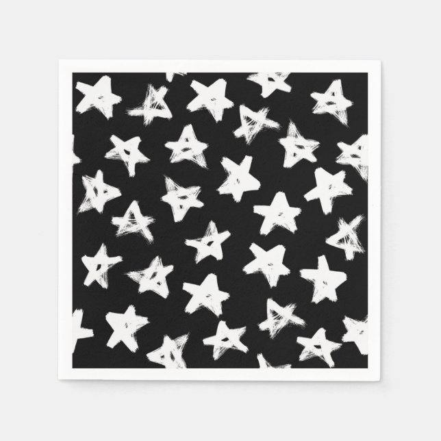Serviette En Papier Motif d'étoiles (Devant)