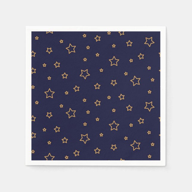 Serviette En Papier Motif d'étoiles (Devant)