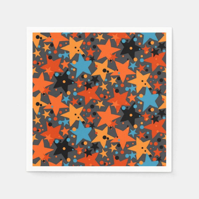 Serviette En Papier Motif d'étoiles (Devant)