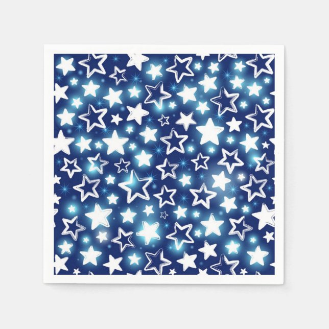 Serviette En Papier Motif d'étoiles (Devant)