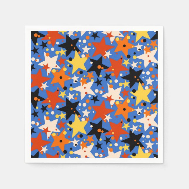 Serviette En Papier Motif d'étoiles (Devant)