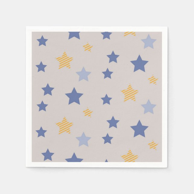 Serviette En Papier Motif d'étoiles (Devant)