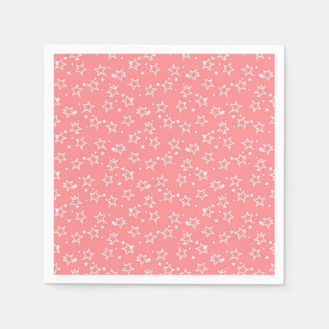 Serviette En Papier Motif d'étoiles (Devant)