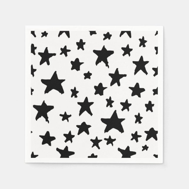 Serviette En Papier Motif d'étoiles (Devant)