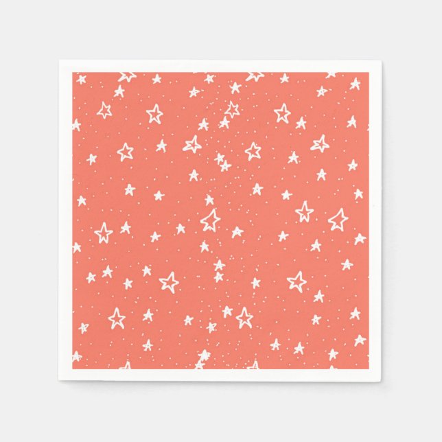 Serviette En Papier Motif d'étoiles (Devant)