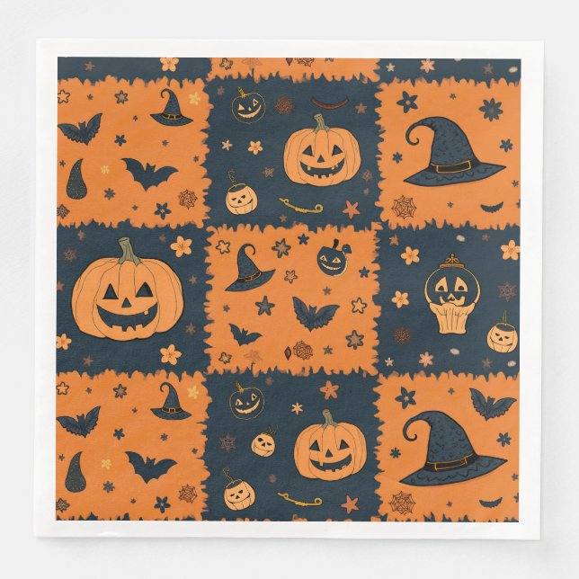 Serviette En Papier Motif d'Halloween (Devant)