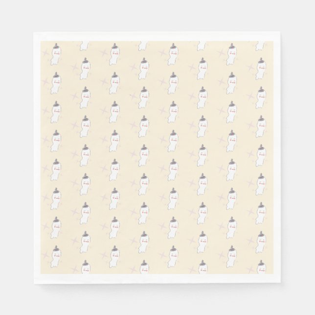 Serviette En Papier Motif d'Halloween Ghost Retro (Devant)