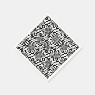 Serviette En Papier Motif d'hypnose noir blanc + vos idées