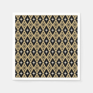 Serviette En Papier Motif diamanté en étoile éclatée rétro moderne du