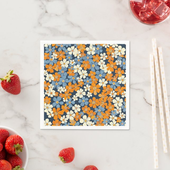 Serviette En Papier Motif Ditsy Flowers (En situation)