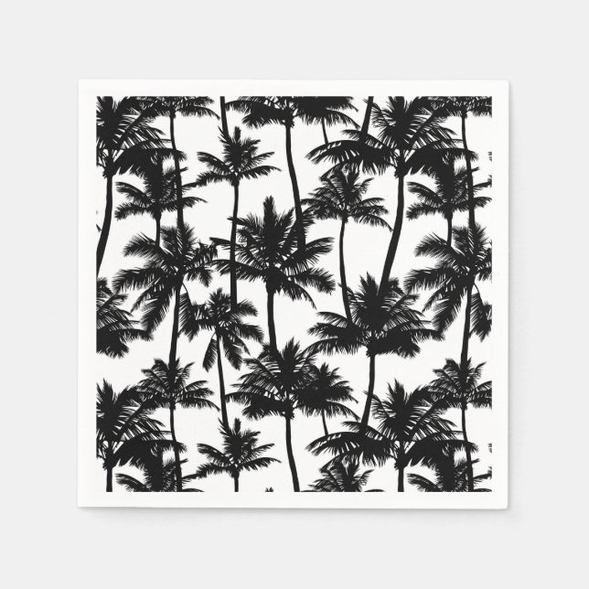 Serviette En Papier Motif d'ombre Palm Tree (Devant)