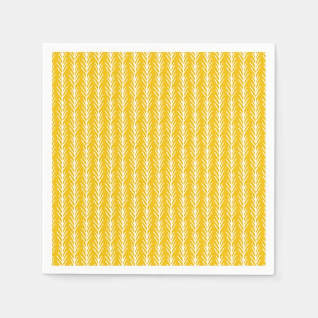 Serviette En Papier Motif d'or tiré à la main (Devant)