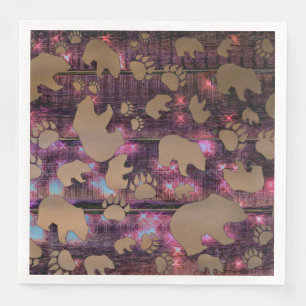 Serviette En Papier Motif d'ours