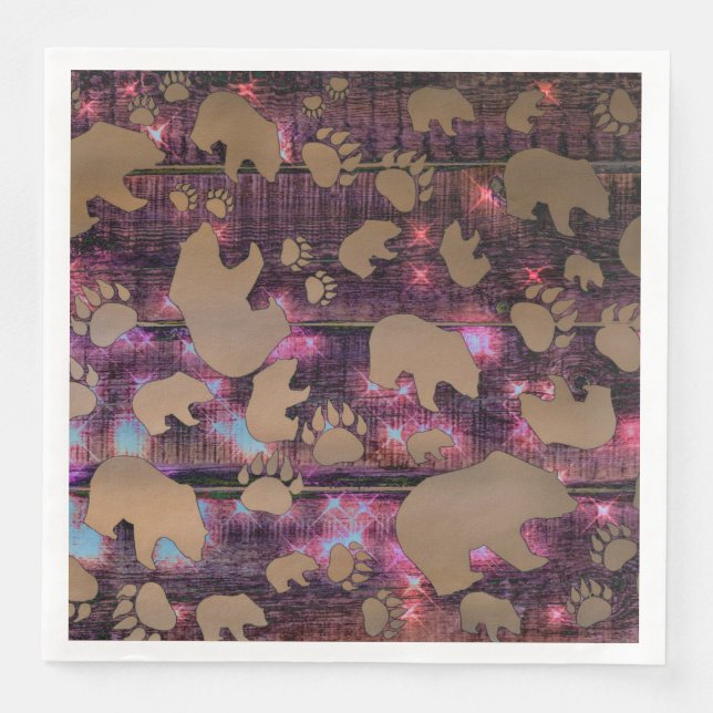 Serviette En Papier Motif d'ours (Devant)