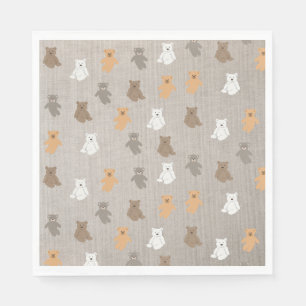 Serviette En Papier Motif d'ours mou