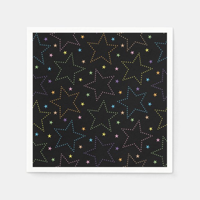 Serviette En Papier Motif du ciel de nuit étoilé (Devant)