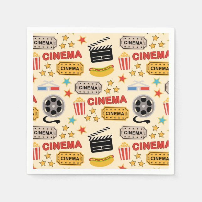 Serviette En Papier Motif du cinéma (Devant)