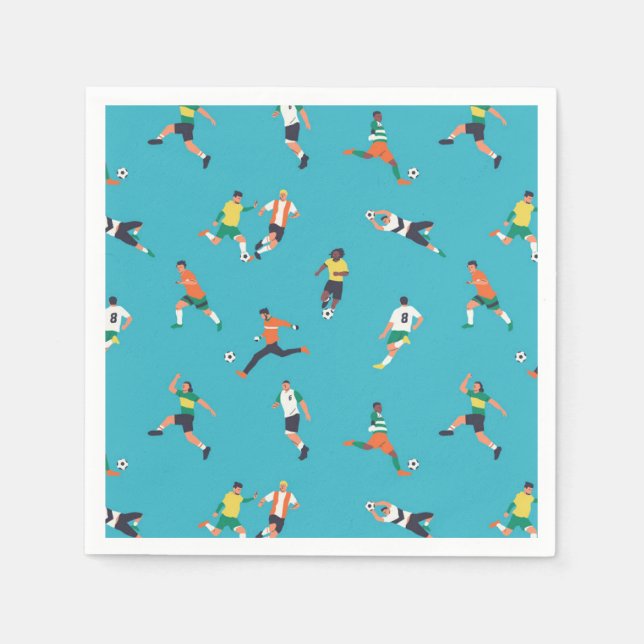 Serviette En Papier Motif du joueur de football (Devant)