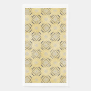 Serviette En Papier Motif du tableau de bord des diamants gris jaune e