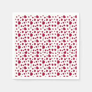 Serviette En Papier Motif Élégant de Roses Florales Rouges et Roses Fo