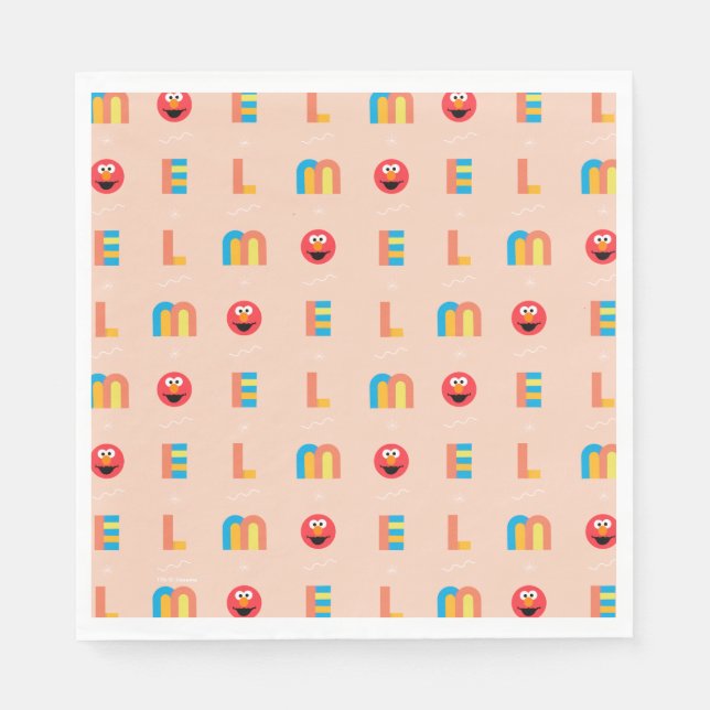Serviette En Papier Motif Elmo moderne (Devant)