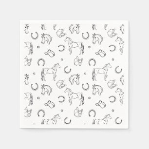 Serviette En Papier Motif équestre
