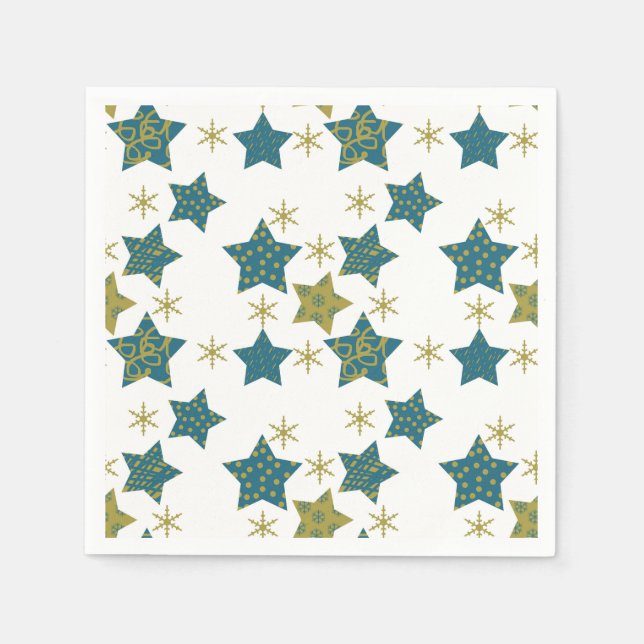 Serviette En Papier Motif étoilé (Devant)