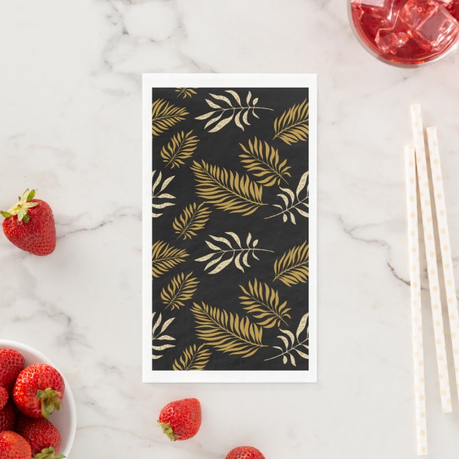 Serviette En Papier Motif feuille 16 (En situation)