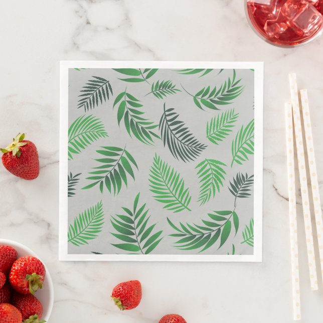 Serviette En Papier Motif Feuille tropical 11 (En situation)