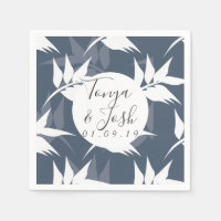 Motif feuille tropicale silhouette marine