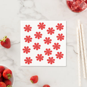 Serviette En Papier Motif Fleur Abstrait