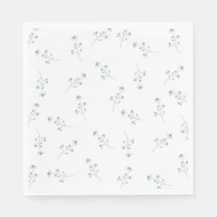 Serviette En Papier Motif Fleur sauvage bleu