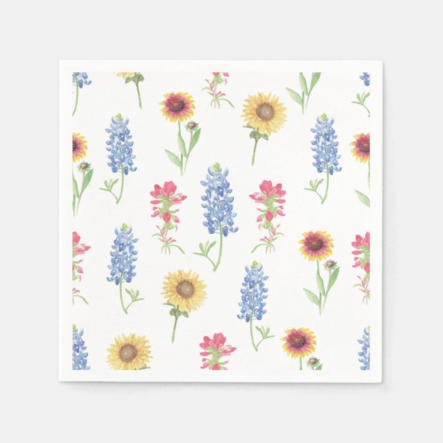 Serviette En Papier Motif Fleur sauvage du Texas (Devant)