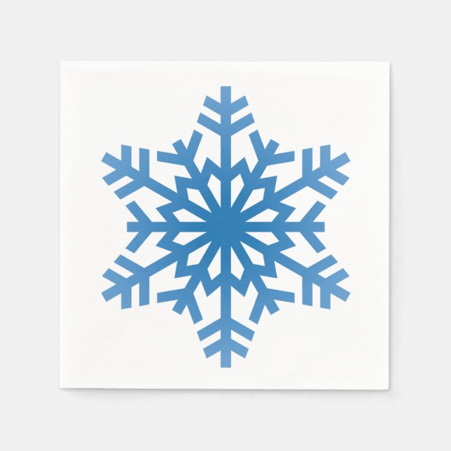 Serviette En Papier Motif Flocons de Neige Noël (Devant)