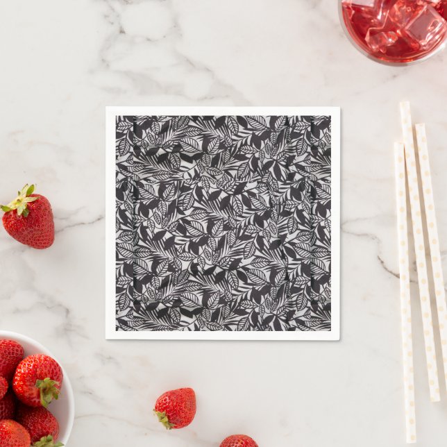 Serviette En Papier motif floral Abstrait (En situation)
