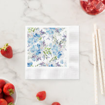 Motif floral aquarelle bleue sans couture