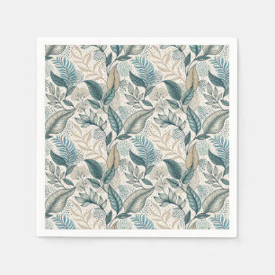 Serviette En Papier Motif floral botanique minimaliste feuille sarcell
