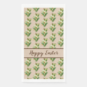 Serviette En Papier Motif floral de lys de Pâques