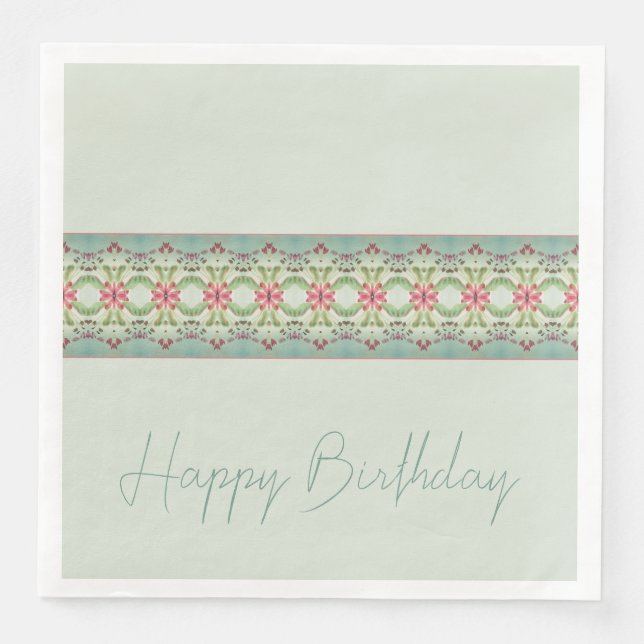 Serviette En Papier Motif floral Designer  (Devant)