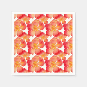 Serviette En Papier Motif floral d'oléandre orange