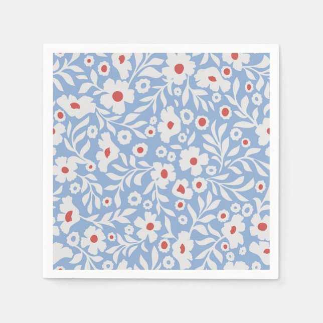 Serviette En Papier Motif floral du bois (Devant)