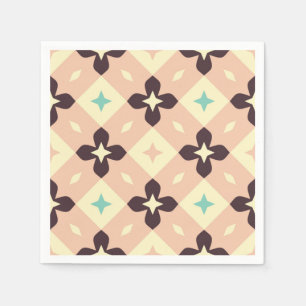 Serviette En Papier Motif floral géométrique sans couture
