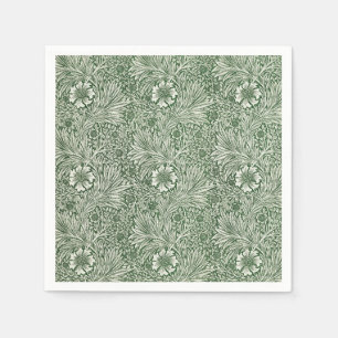 Serviette En Papier Motif floral orné de fleurs blanches et de feuille