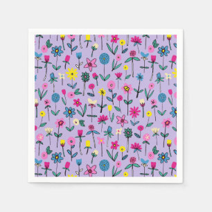 Serviette En Papier Motif floral pour enfants mignons