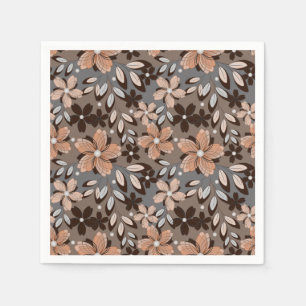 Serviette En Papier Motif floral rétro.
