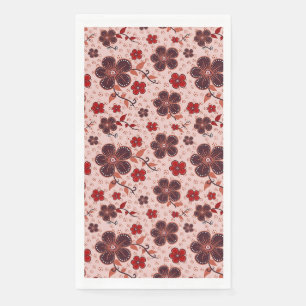 Serviette En Papier Motif floral vibrant avec des fleurs colorées