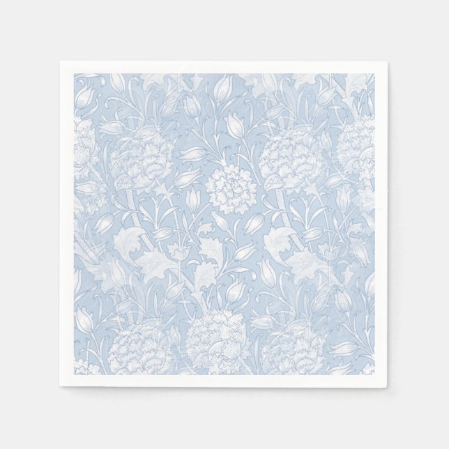 Serviette En Papier Motif Floral William Morris en bleu (Devant)