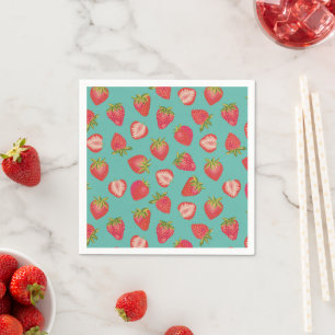 Serviette En Papier Motif fraise