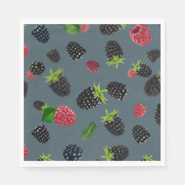 Serviette En Papier Motif framboise 2 (Devant)