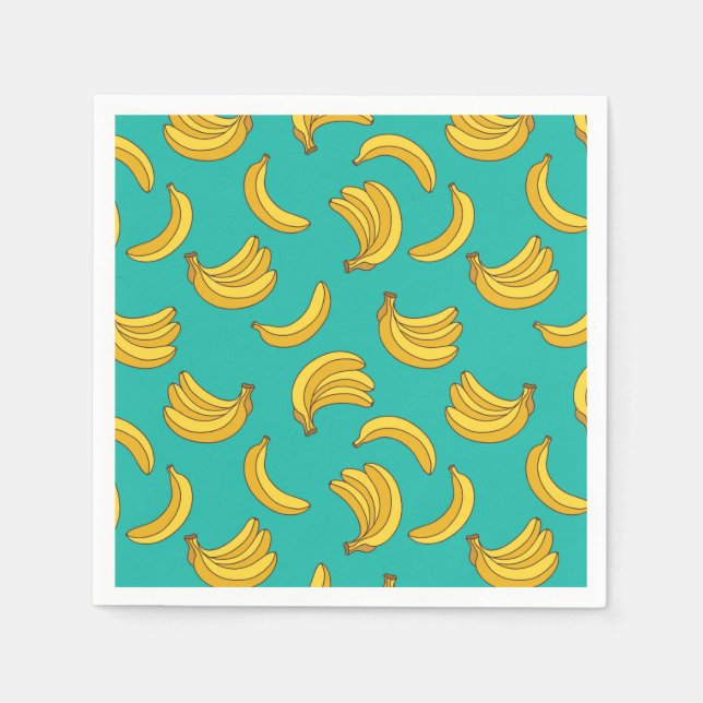Serviette En Papier Motif Fruit Banana (Devant)